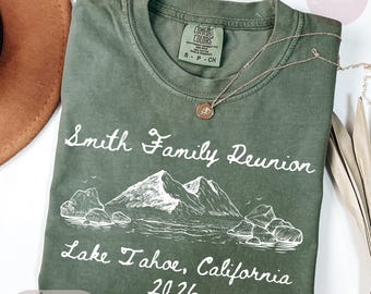Custom Family Reunion Shirts Matching Lake Vacation Tees Personalized Family Name