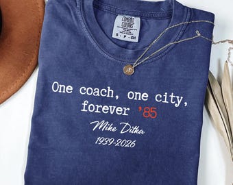 One coach one city forever ’85 Shirt, 85 Bears Da Coach Shirt, Mike Ditka Memorial Shirt for Chicago Football Fans