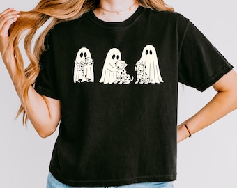 Comfort Colors® Dalmatian Halloween Ghost Shirt: Spooky Dog Mom Gift