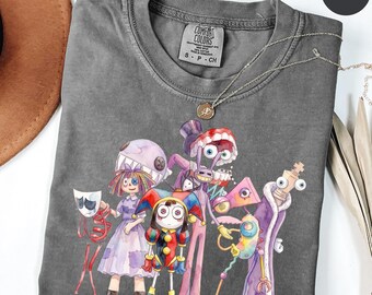 Comfort Colors® Digital Circus T-shirt, TADC Fan Gift, Circus Characters Shirts, Circus Theme Anime Tshirts, Gift Birthday for Boy Girl