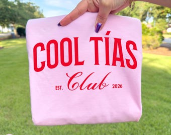 Comfort Colors® Cool Tias Club-tröja, mors dag-present till Tia, graviditetsmeddelande, ny moster-tröja, trendig moster, spansk moster-present