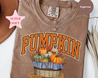 Comfort Colors® Pumpkin Shirt, Pumpkin Season Shirt, Autumn Fall Shirt, Thanksgiving Shirt, Fall Pumpkin Shirt, Halloween Shirts For Women