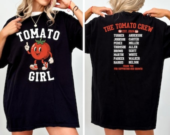 Retro Tomato Crew Shirt, Comfort Colors Tomato Festival T-shirt, Tomato Girl, Tomato Guy, Farmers Market Uniform, Cute Farmer Group Tee