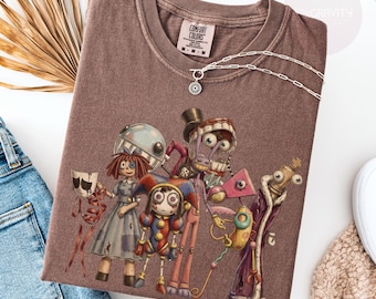 Comfort Colors® Digital Circus T-shirt, TADC Fan Gift, Circus Characters Shirts, Circus Theme Anime Tshirts, Gift Birthday for Boy Girl