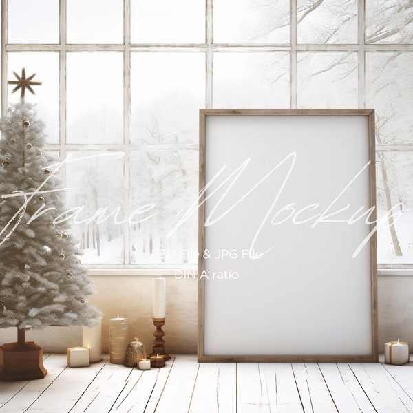 frame mockup DIN A, christmas frame mockup, interior poster mockup, digital frame mockup, vertical frame mockup, frame mockup for art prints