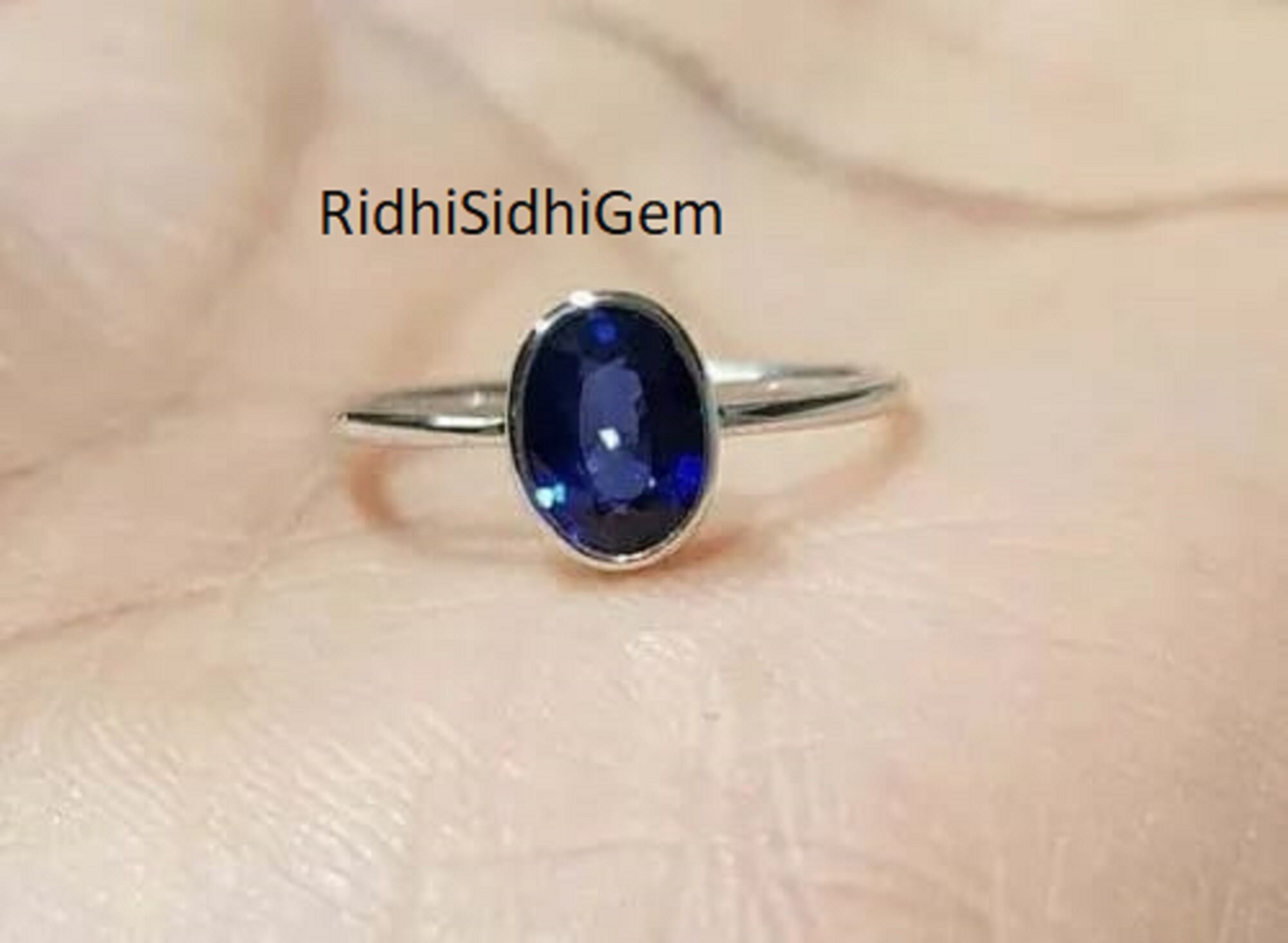 BluDiamond Original Neelam Stone 6 Carat/6.60 Ratti Nila Stone Oval नीलम  पत्थर Indraneelam Ratan श्रीलंका ब्लू सफायर 6 Carat Blue Sapphire Neelam  Igl Certified Shani Ratan For Ring Neela Pukhraj Ratan :