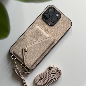 Étui pour téléphone avec cordon en cuir bandoulière pour iPhone 12 Mini 16 15 14 13 11 Pro Max Plus portefeuille avec porte-cartes