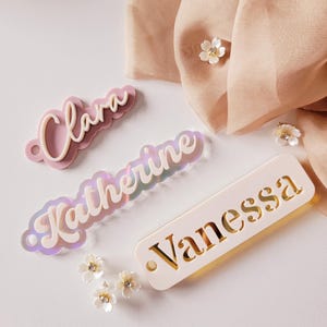 Acrylic Name Keychain, 3D Name Keychain, Backpack Keychain, Kids Keychain, Personalized Name Keychain, Diaper Bag Tag, Keychain
