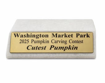 Custom FlexBrass Nameplate with Adhesive Back – Desk, Door, or Recognition Plaque - Buy 3 Get 1 FREE