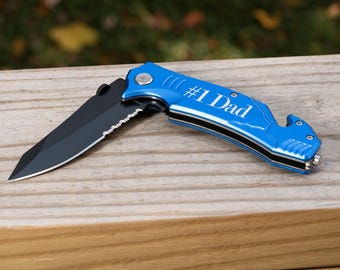 Customized Pocket Knife, Fathers Day Gift, Personalized Gift For Him, Engraved Pocket Knife, Custom Rescue Knife
