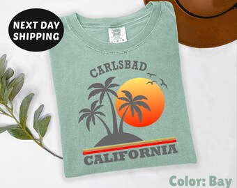 Comfort Colors® Carlsbad California Shirt, Carlsbad Hometown Shirt, Retro Carlsbad Shirt, Carlsbad Sunset Shirt, Vintage Carlsbad Shirt