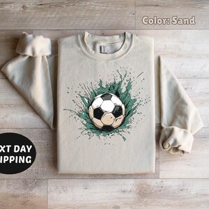 Soccer Ball Sweatshirt, Soccer Mom Sweatshirt, Soccer Shirt, Soccer Dad Sweater, Sweatshirt for Women, Game Day Sweatshirt, Sports Sweater