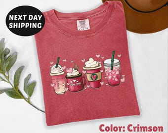 Comfort Colors® Valentines Day Coffee Lover Shirt, Valentine Coffee Tee, Cute Valentine Shirt, Coffee Lover Gift, Coffee Lover Tee