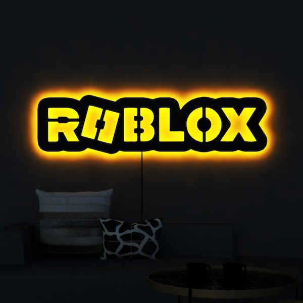 Roblox Gaming Sign, Roblox Video Game Art, Game Room Decor,Led Wall Decor, Wall Hanging, Mancave, Kids Room Art, Gamer Gift, Home Decor