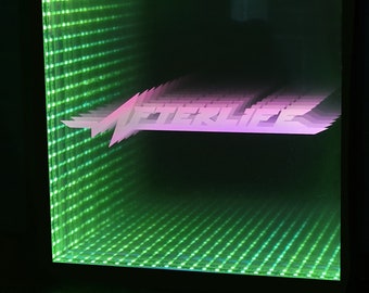 Cyberpun After Life Infinity RGB Mirror Wall Decor - Gaming Room Lighting-Afterlife-Themed Wall Art - RGB Led Wall Decor
