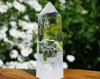 Natural Clear Quartz Tower Point- Polished Crystal Gemstone Tower White Crystal Obelisk Wand Home Decoration Healing Crystal Gift