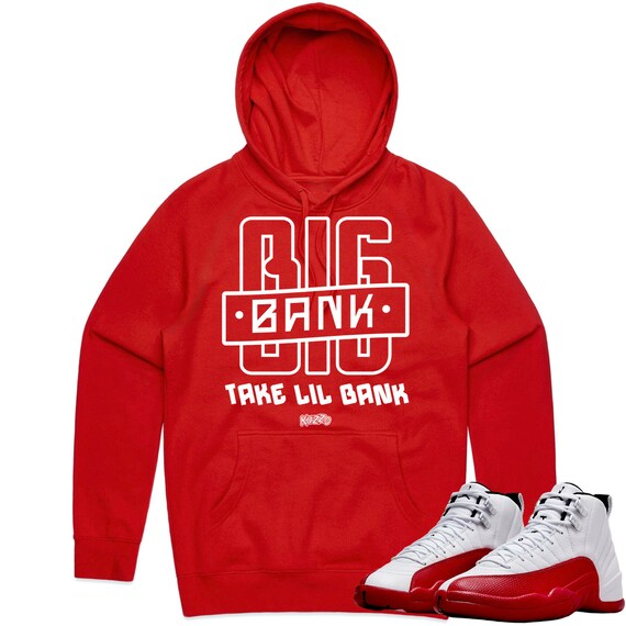 Jordan 12 Cherry Hoodie to Match Cherry 12s Hoodies Sneaker Tees Big Bank