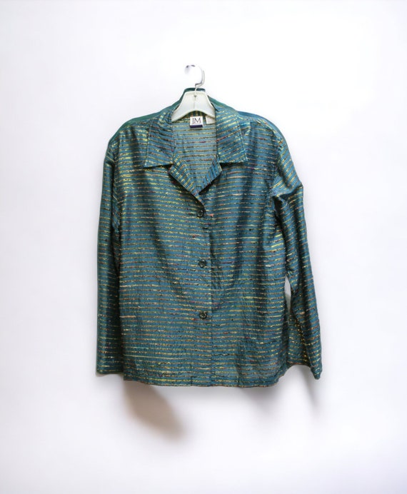 Vintage Shirt with Metallic Gold Thread - image 1