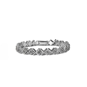 Moissanite Bracelet | Pure Sterling Silver 925 | Moissanite Jewelry | Gemstone Bangle | Handcrafted Silver Jewellery | Gift for Her