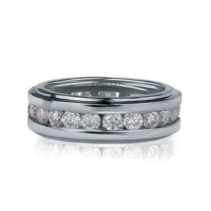 Men Moissanite Ring in Solid Sterling Silver | Gemstone Ring for Men |Perfect Gift for Him | Men Birthday Gift |Anniversary Gift for Him