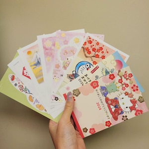 Japan Dragon Jahr Postkarten Japanisches Neujahr Postkarten Grußkarte Niedliche Kawaii Sanrio Hallmark Totoro Doraemon Hello Kitty Mickey Mouse