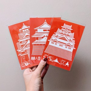Japan Gotochi Postcards Postacollect Japanese Post Cards Regional Cards Post Office Local Prefectures Cities Landmarks Attractions Castle