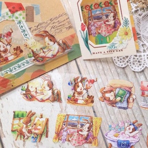 Maruco Art x Risounoheya Washi Tape Dieren Thuiscafé Uit Taiwan Afplakband Journaling-materialen Leuke illustratie