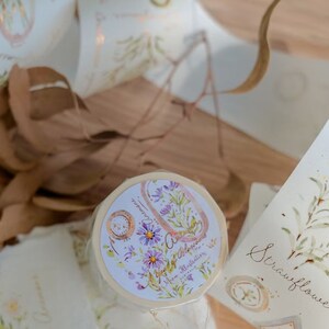 ニャーイラスト 幅広和紙テープ 一年の花 台湾産秋マスキングテープ 花柄植物テープ ジャーナリング素材