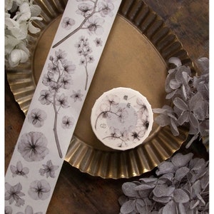 Loi Design Wide Washi Tape Fiery Masking Tape From Taiwan Washi Tape Journaling Materials Watercolor Floral Collage