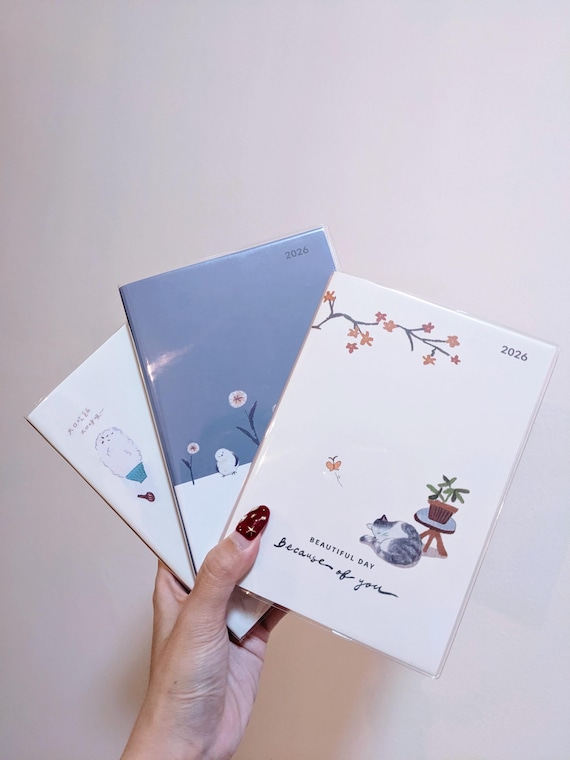 2026 Diary Journal Planner Cute Animals