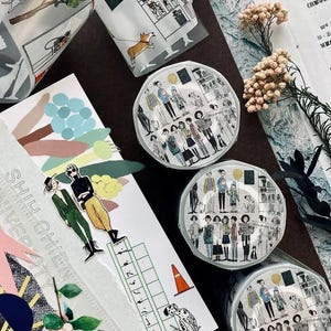 Somesortoffern brede PET-tape kleine aardappelen afplaktape uit Taiwan Washi Tape Journaling-materialen Leuke collage