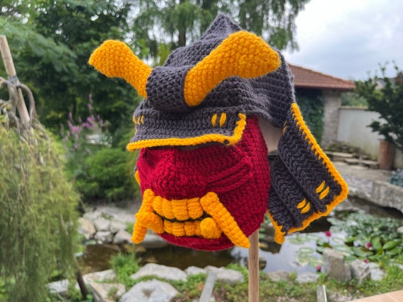 Kabuto Samurai Helmet Oni Mask Ninja Crochet Pattern - Etsy Canada