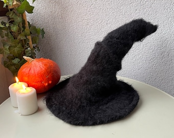 Crochet Witch or Wizard Fuzzy Hat Pattern