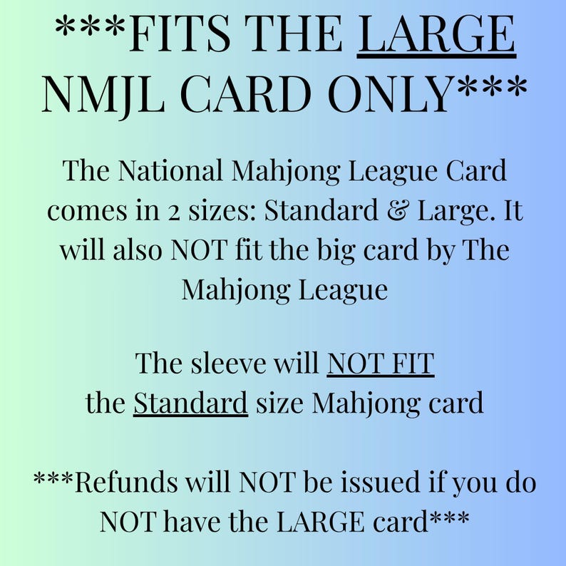 Personalized mahjong card holder gift idea for hostess custom card cover for mahjong board game accessory card sleeve birthday gift for her image 2