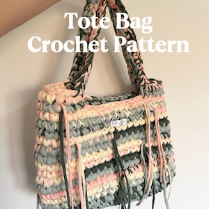 Crochet tote bag pattern - beginner friendly