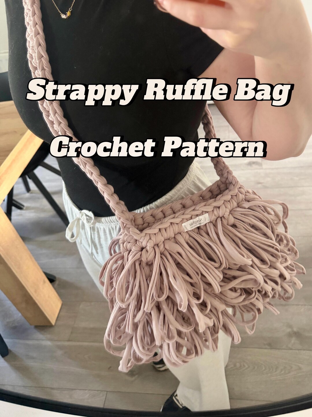 Crochet Strappy Ruffle Bag Pattern - Beginner Friendly - Etsy