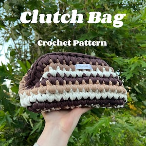 Crochet clutch bag pattern - beginner friendly