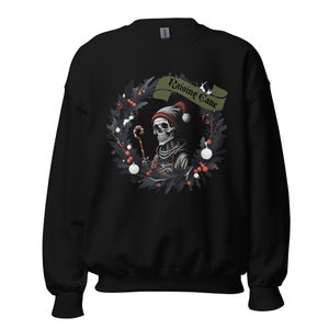 Unisex Sweatshirt | Raising Cane | Skeleton Christmas Sweatshirt | Gothmas | Alt Christmas