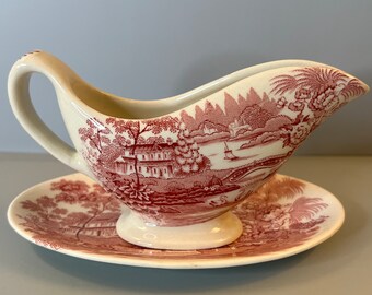 Pink Vintage Royal Staffordshire Gravy Boat