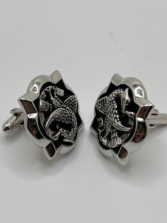 SWANK USA 1950s Griffin Cufflinks, MCM Cufflinks,… - image 3