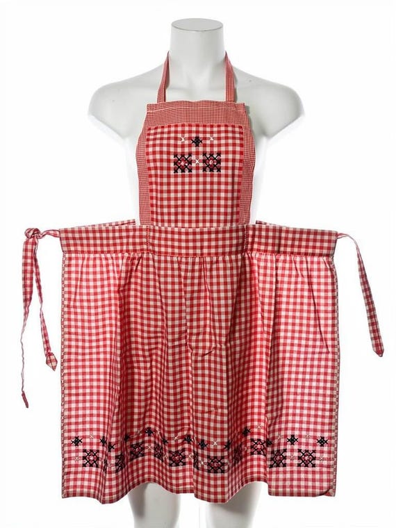 Red Vintage Apron - Gem