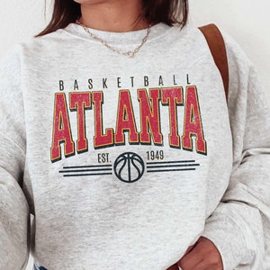Vintage Atlanta Basketball Sweatshirt | Atlanta Basketball Fan Crewneck | Georgia Crewneck | ATL Fan Gift