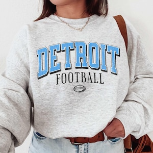 Vintage Detroit Football Crewneck Sweatshirt, Sunday Football Crewneck, Detroit Fan Football T-Shirt, Detroit Sweatshirt, Michigan Hoodie