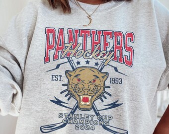 Vintage Florida Hockey Sweatshirt, Panthers Crewneck, Hockey Champions Hoodie, Florida Hockey Shirt, Hockey Cup Shirt, Florida Sports Fan