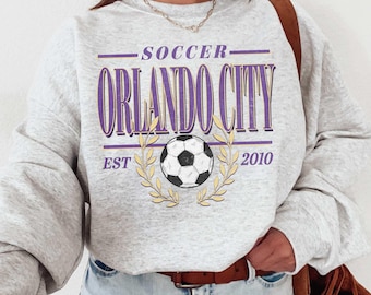 Vintage Orlando City Soccer Sweatshirt | Orlando Soccer Club Shirt | Fútbol Tshirt | Florida Soccer Fan