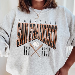 Vintage San Francisco Baseball Sweatshirt | San Francisco Baseball Hoodie | SF Sports Fan Shirt | Retro Bay Area Crewneck | Baseball T-Shirt