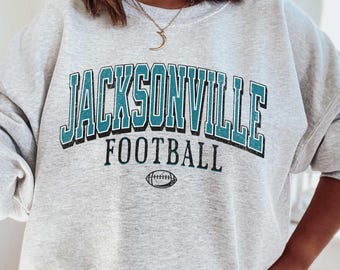 Vintage Jacksonville Football Crewneck Sweatshirt, Jacksonville Shirt, Football Sunday Crewneck,  Florida Sports Fan