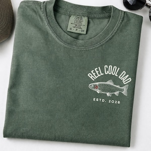 Reel Cool Dad T-Shirt, Custom Fishing Dad Shirt, Funny Gift for Fisherman