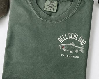 Reel Cool Dad T-Shirt, Custom Fishing Dad Shirt, Funny Gift for Fisherman