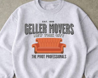 Sweat-shirt Friends Pivot, col rond Geller Movers, inspiré d'une série télévisée
